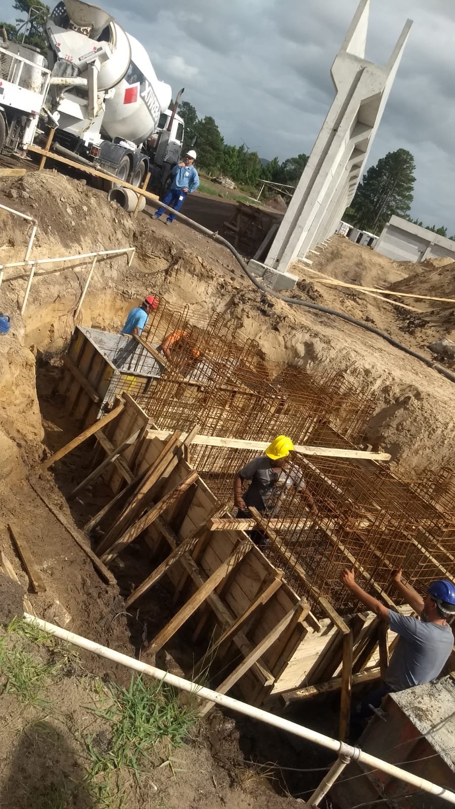 Concretagem de viga baldrame